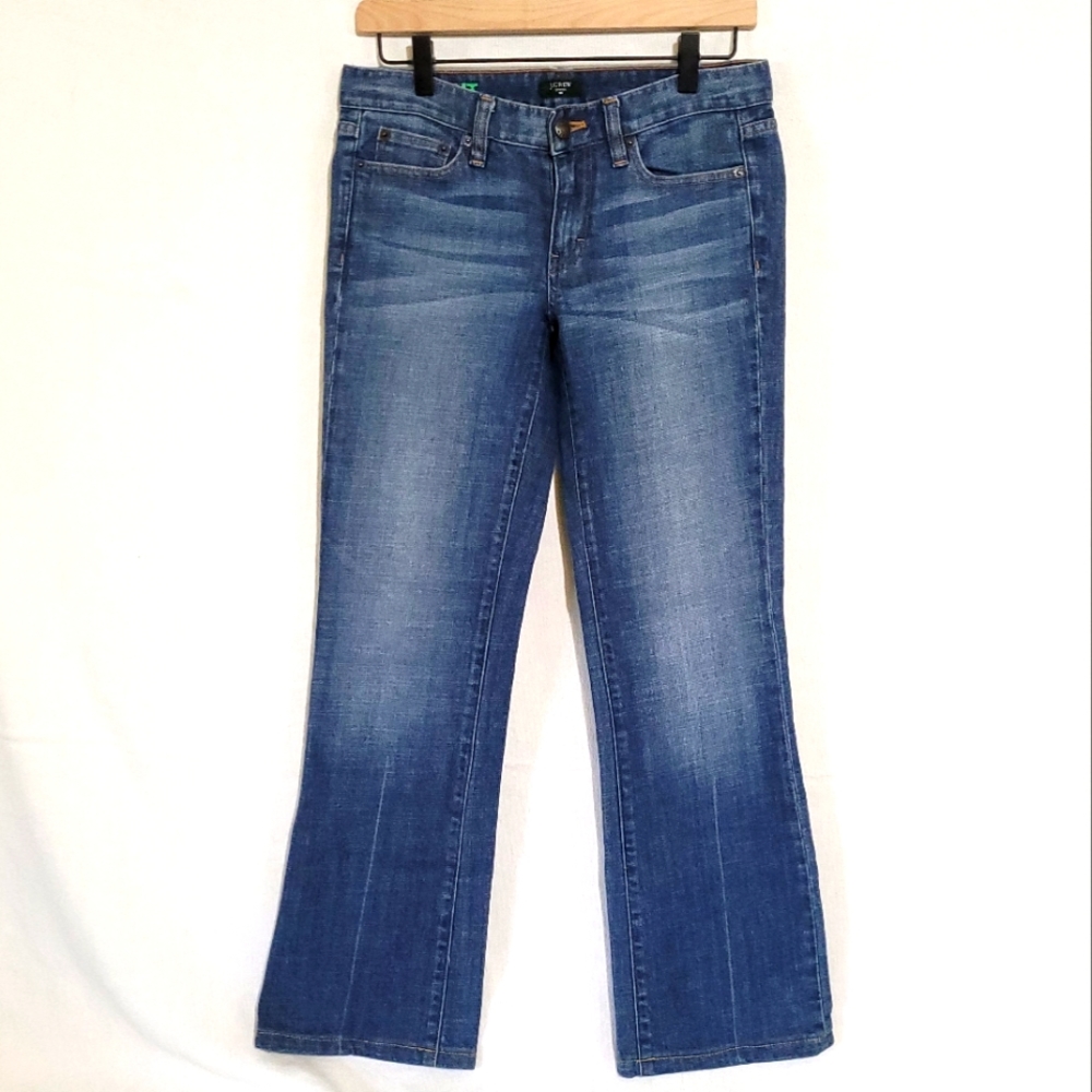 J. Crew Stretch Dark Wash Low Rise Bootcut Jeans, size 26S